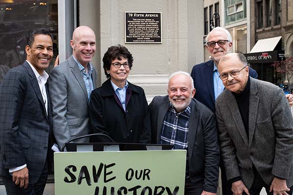 LtR: Tokumbo Shobowale, Andrew Berman, Amy Aronson, Brian McGrath, Stephen Brier, and David Levering Lewis