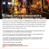 Global Studies Research & Engagement Awards Global Studies Winter 2019-20 Award flyer