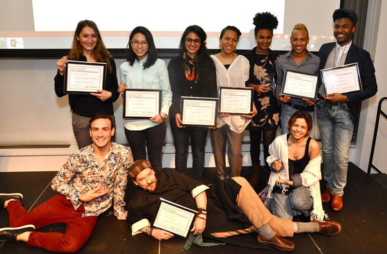 (Back row, L-R)  Katarina Spasic, Boyun Yang, Ateqah Khaki, Nadia Williams, Brittany Duck, Nathaniel Phillipps, William Johnson. (Front row, L-R)  Colin Bedell, Chris Crews, Natalie Marrero. Photo by Ian Crawford.