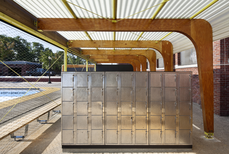 A detail image from Splash House, designed by Parsons students for the Highbridge Park Recreation Center in Washington Heights. Photo by Michael Moran.