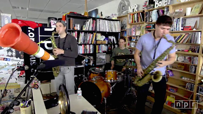 Moon Hooch performs on NPR Tiny Desk Concerts.