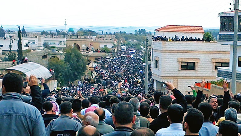 Scenes from films by the Syrian film collective Abounaddara.