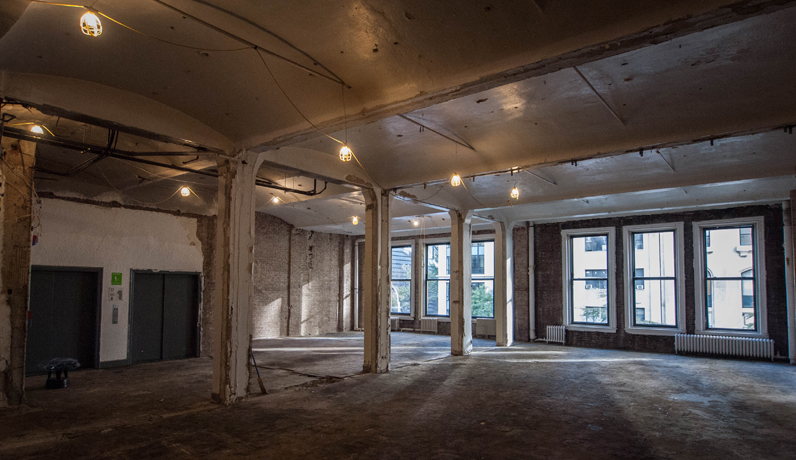 The site of the new Making Center on the second floor of the Sheila C. Johnson Design Center.