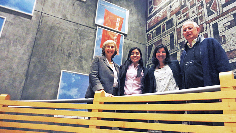 Margarita Gutman, Associate Professor of Urban Studies and International Affairs; Kirchner Fellows Analía Calero and Magdalena Bas Vilizzio; and Michael Cohen, Director of the Studley Graduate Program in International Affairs.