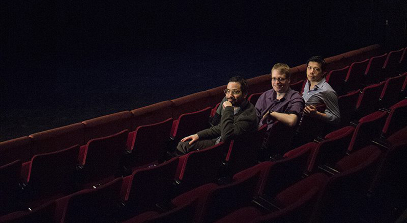 Drama playwrights from (left to right): Lorne Svarc, Zach Weed, and Reese Thompson. Photo by Shannon Stowe.