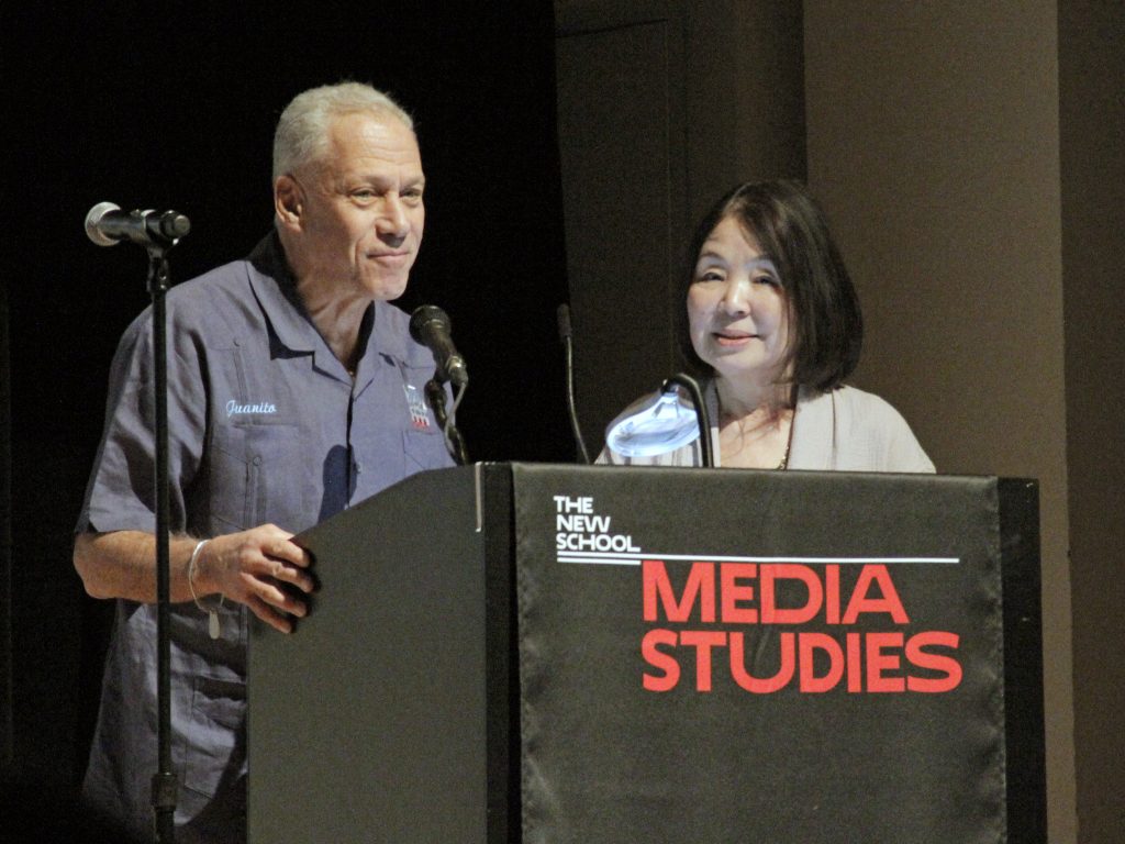 Jon Alpert and Keiko Tsuno, founders of Downtown Community Television Center, spoke on their life and work at Five Decades of Community Media from Canal Street to Cuba. (Photo / Red Dog Productions)