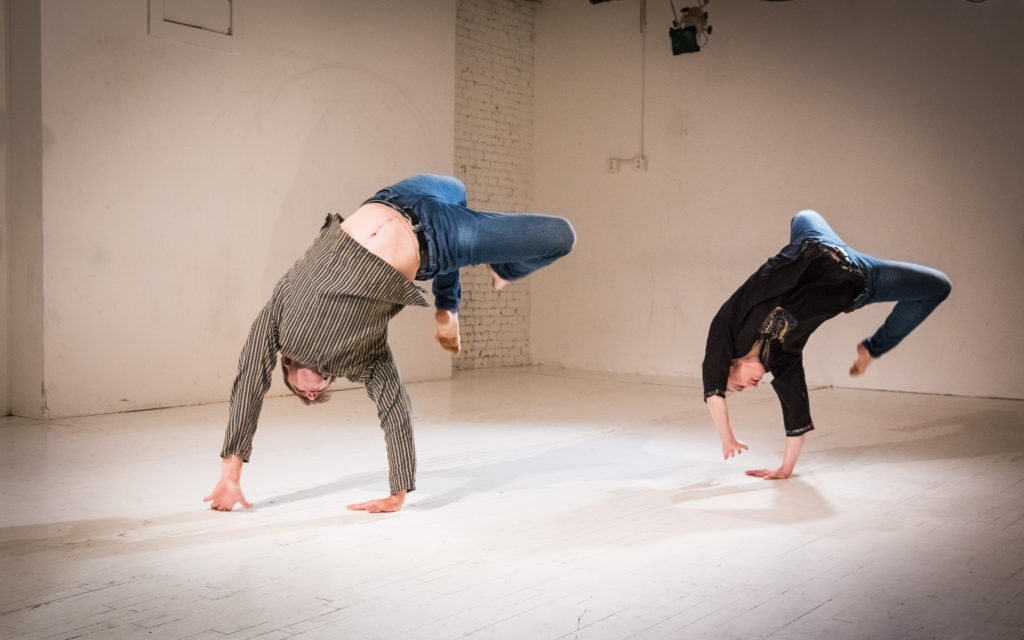 Dancers from Rovaco in rehearsal for their performance featuring new work composed by Mannes students. Photo by Ezra Goh Photography.