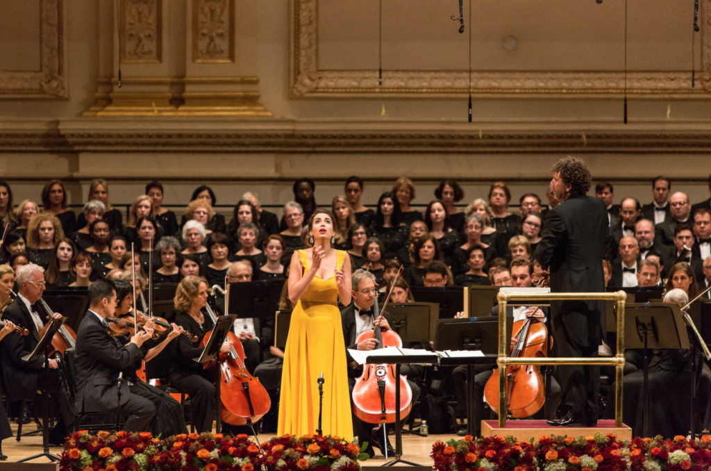 Performing at the Richard Tucker Gala in 2016.