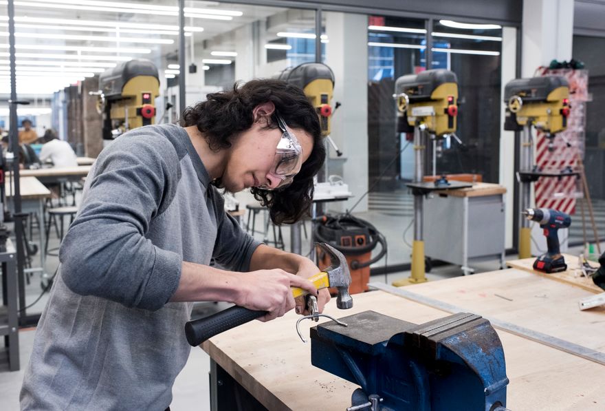 Working with the historic French furniture brand Roche Bobois, students at The New School's Parsons School of Design will engage advanced prototyping and material technology at the Making Center to design and prototype functional, full-scale seating devices (Photo/Matt Mathews).