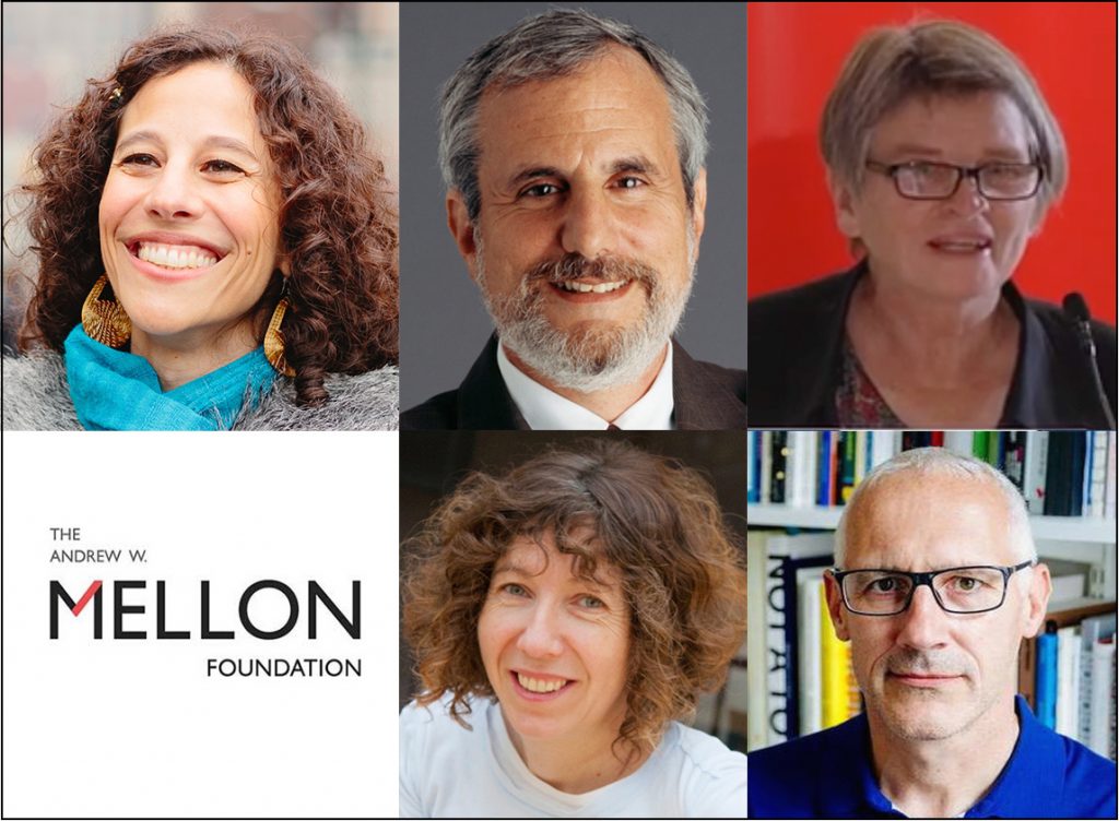 Clockwise from left: Miriam Ticktin, associate professor and chair of anthropology at The New School for Social Research; Alex Aleinikoff, director of the Zolberg Institute Director on Migration and Mobility; and Victoria Hattam, professor of politics at NSSR; and Fiona Raby and any Anthony Dunne, professors of design and social inquiry at Parsons School of Design will lead the Sawyer Seminars at The New School.