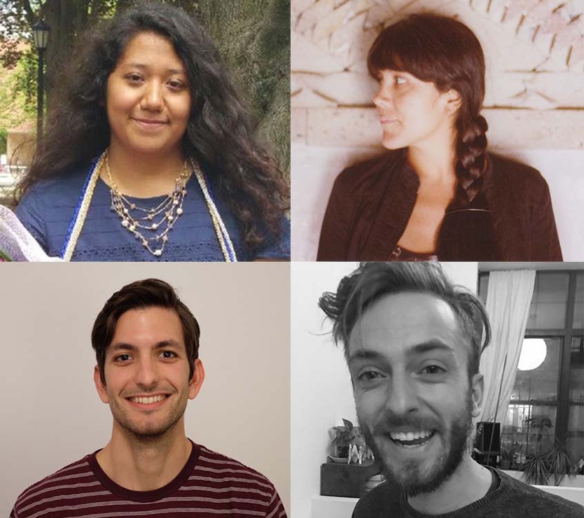 Guadalupe Chavez, MA Political Science ‘18; Tania Aparicio, PhD Sociology ‘18; Emmet Elliott, BAFA Philosophy/Architectural ‘18, and Matthew Colangelo, MFA Fiction ‘18 have been named finalists in the Fulbright U.S. Student Program.