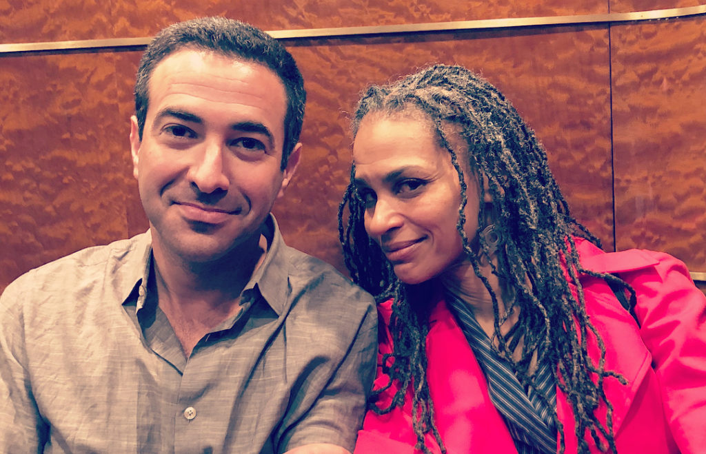 Ari Melber, host of MSNBC’s The Beat, with Maya Wiley, senior vice president for social justice at The New School and new MSNBC legal analyst.