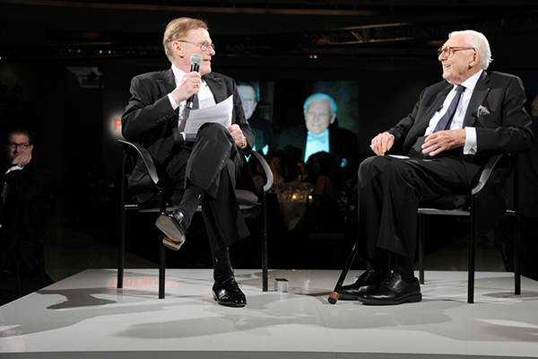 Arnold Aronson in conversation with Marvin Traub at the 2011 Parsons Fashion Benefit. 