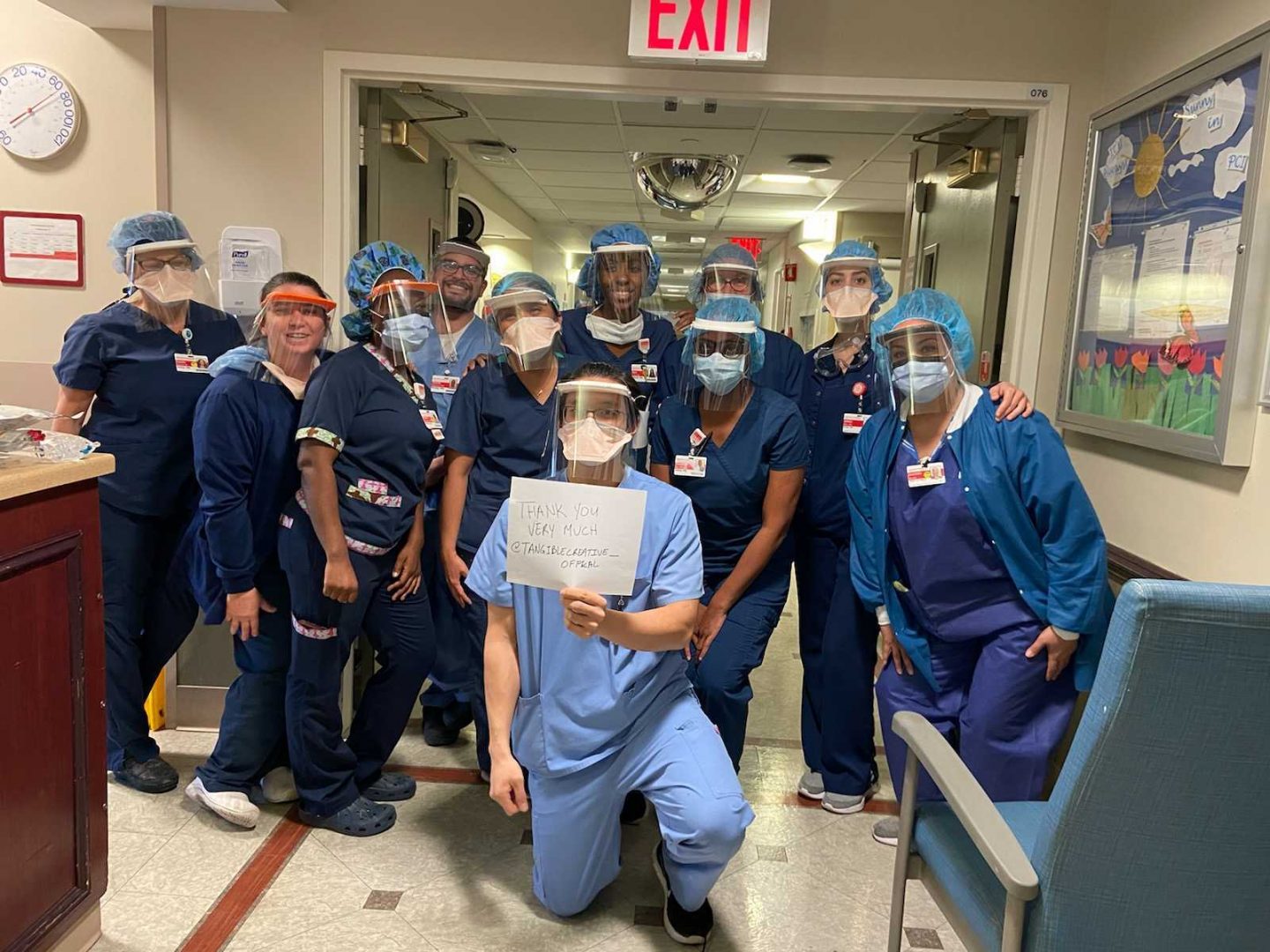 Front Line Medical Personnel in Queens Receive Face Shields from Parsons Alumni 