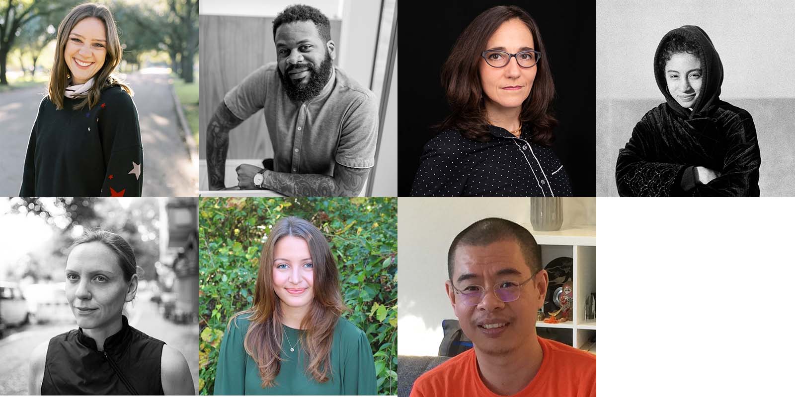 Student Research Award winners pictured clockwise from top left: Eliza Newman, Isiah Winters, Guillermina Zabala Suarez, Teah Brands, James Tee, Samantha Bakke, Bettine Josties