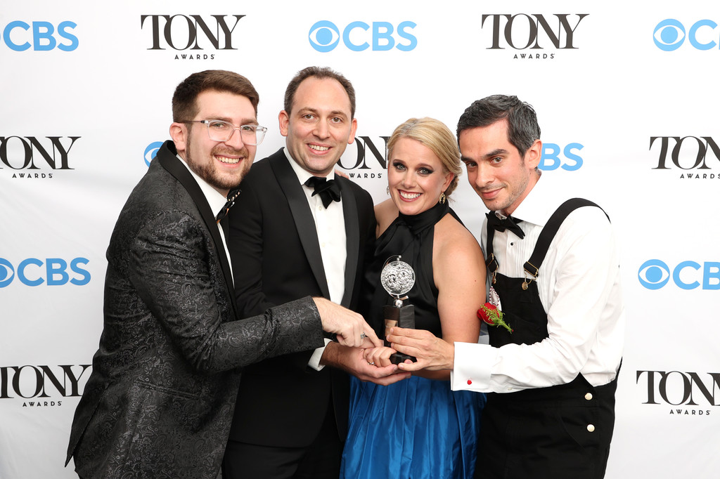 Kresek with her Tony Award and colleagues from Moulin Rouge!