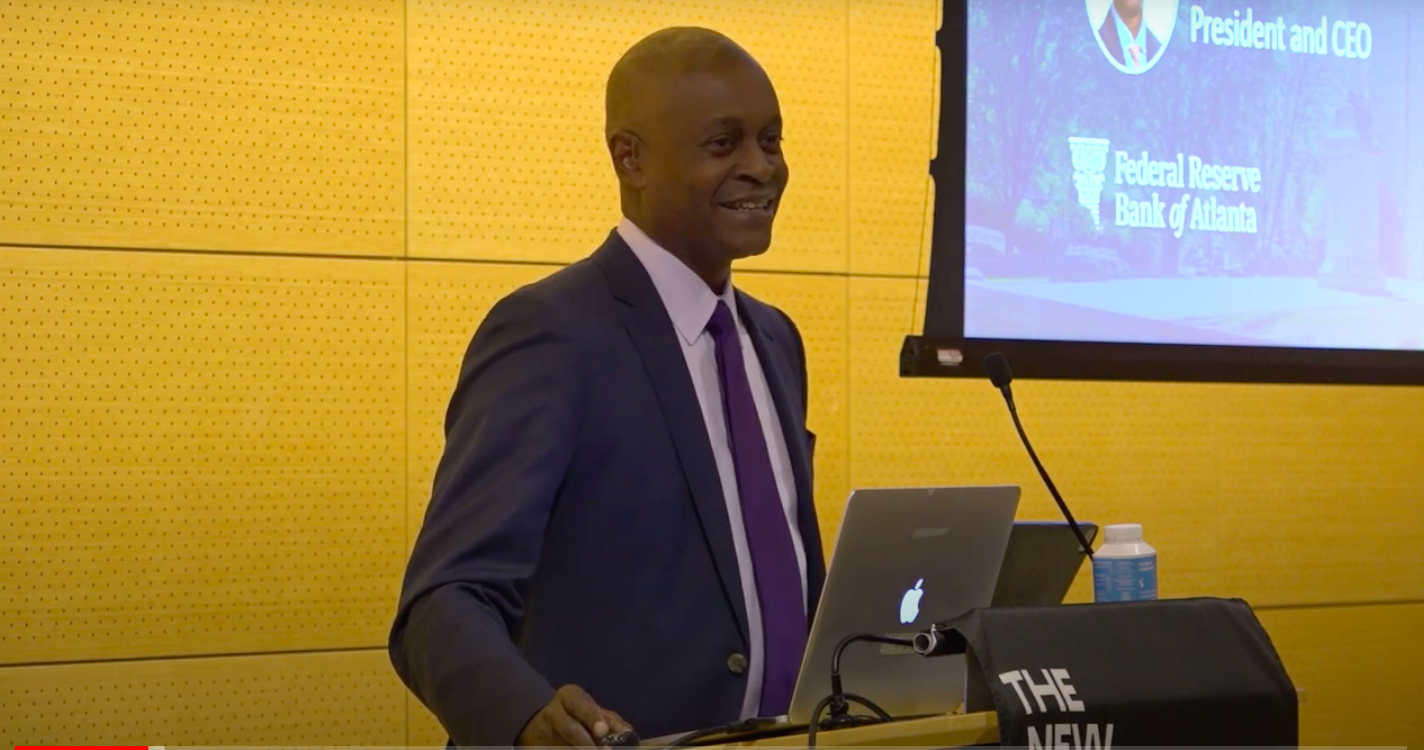 Raphael Bostic, President and CEO of the Federal Reserve Bank of Atlanta, addressed the importance of achieving maximum sustainable employment in order to reduce wealth inequality in the U.S.
