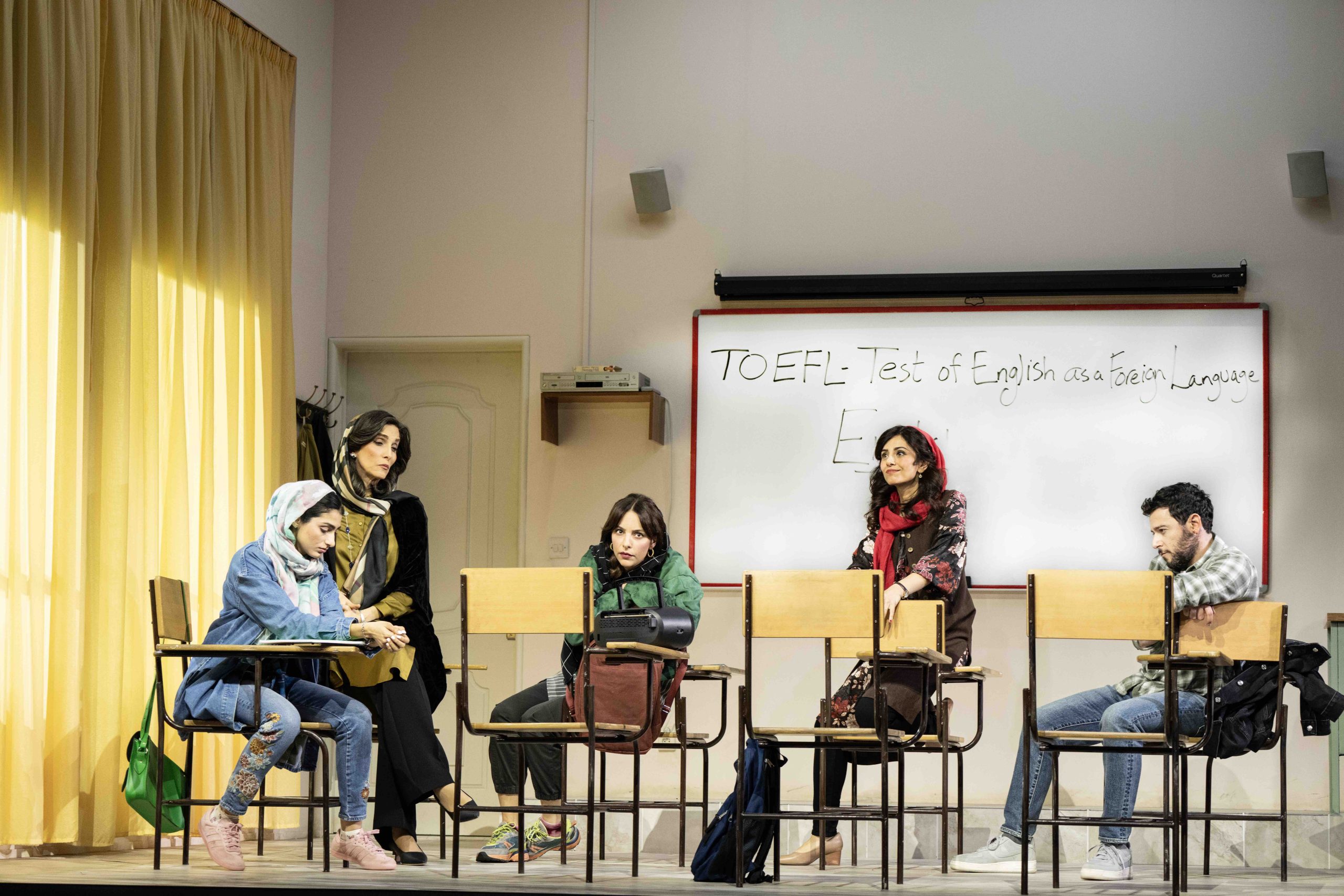 Marjan Neshat, second from right, onstage in