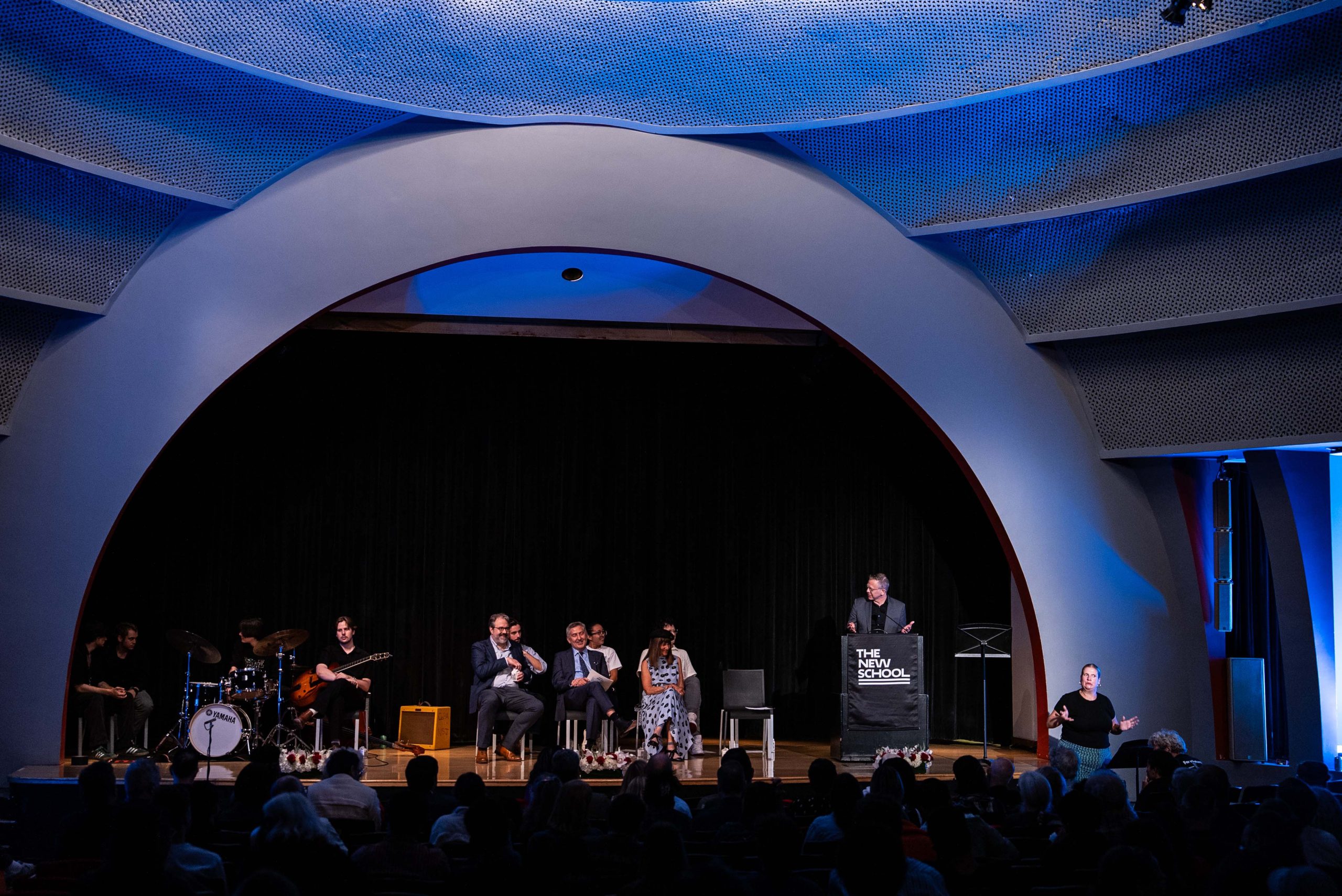 Keynote addresses ‘What’s the point of a university education in the era of ChatGPT?’ during an event that featured performances by School of Jazz and Contemporary Music students, and greetings from campus leaders